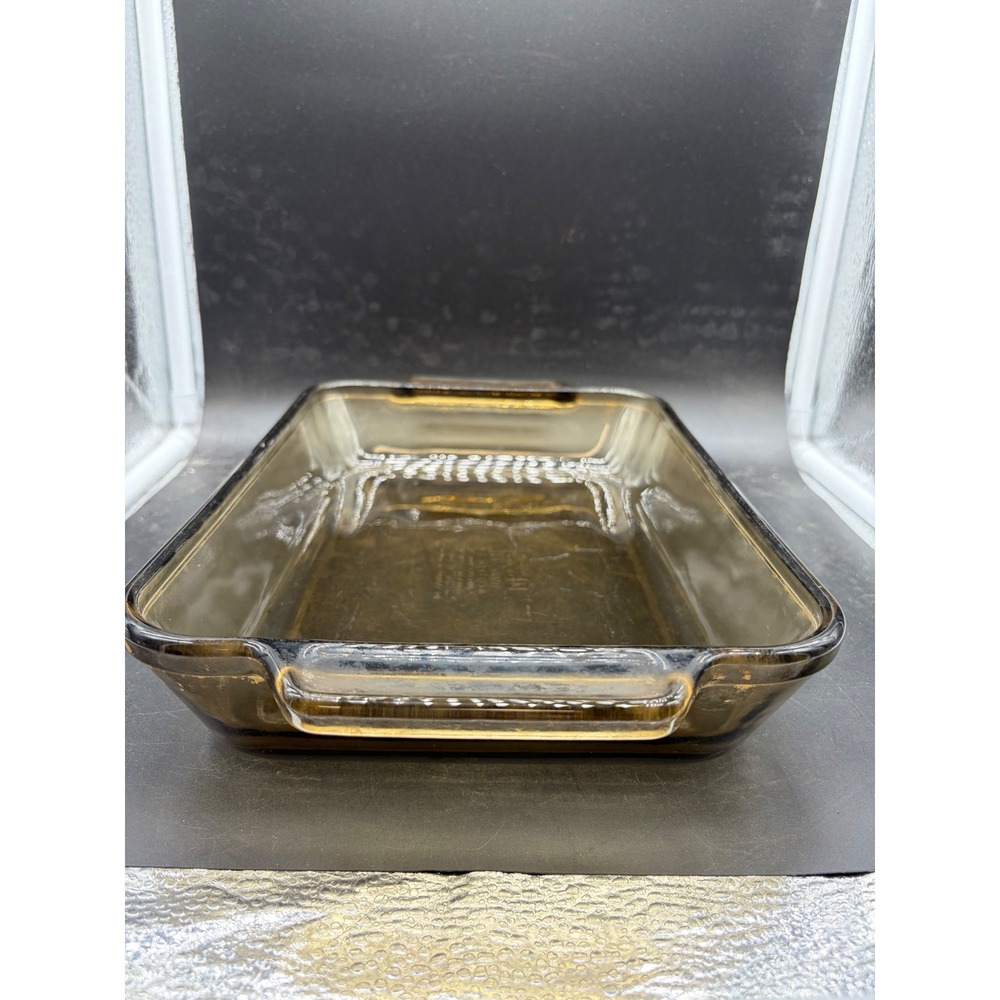 Anchor Hocking Amber Glass Baking Dish 2 Quart Rectangular Casserole 11.5x8x2
